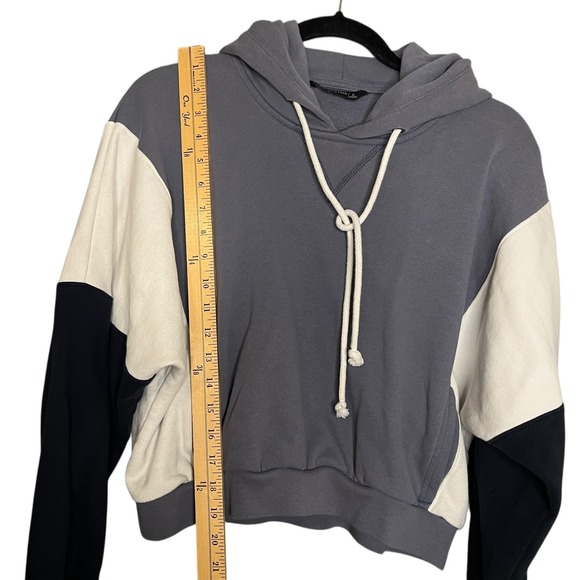 Abercrombie Fitch Colorblock Hoodie Cropped Sweatshirt Women S Streetwear Cozy - Picture 4 of 12